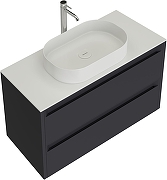 Тумба под раковину Allen Brau Fantasy 2.0 100 1.11003.AM2.0 подвесная цвет Антрацит матовый-3