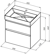 Тумба под раковину Allen Brau Infinity 59 1.210024.AM подвесная цвет Антрацит матовый-1
