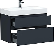 Тумба под раковину Allen Brau Infinity 84,4 1.210026.AM подвесная цвет Антрацит матовый-4