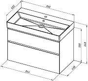 Тумба под раковину Allen Brau Infinity 84,4 1.210026.WM подвесная цвет Белый матовый-10