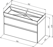 Тумба под раковину Allen Brau Infinity 96,6 1.210027.AM подвесная цвет Антрацит матовый-10