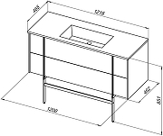 Тумба под раковину Allen Brau Reality 120 1.32008.AM подвесная цвет Антрацит матовый-7