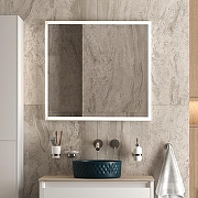 Зеркало Allen Brau Activity 80 1.340027.WM с подсветкой с сенсорным выключателем с подогревом цвет Белый матовый-3