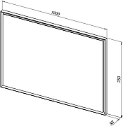 Зеркало Allen Brau Activity 100 1.340029.AM с подсветкой с сенсорным выключателем с подогревом цвет Антрацит матовый-5