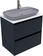 Тумба под раковину Allen Brau Activity 70 1.34003.AM подвесная цвет Антрацит матовый+Черный браш-6