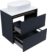 Тумба под раковину Allen Brau Activity 70 1.34003.AM подвесная цвет Антрацит матовый+Черный браш-9