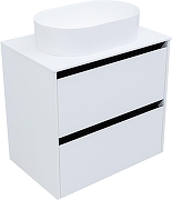 Тумба под раковину Allen Brau Activity 70 1.34003.WM подвесная цвет Белый матовый+Черный браш-6