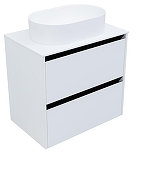 Тумба под раковину Allen Brau Activity 70 1.34003.WM подвесная цвет Белый матовый+Черный браш-1