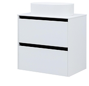 Тумба под раковину Allen Brau Activity 70 1.34003.WM подвесная цвет Белый матовый+Черный браш-3