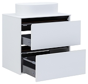 Тумба под раковину Allen Brau Activity 70 1.34003.WM подвесная цвет Белый матовый+Черный браш-4