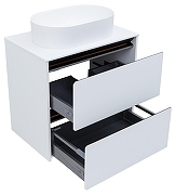 Тумба под раковину Allen Brau Activity 70 1.34003.WM подвесная цвет Белый матовый+Черный браш-5