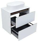 Тумба под раковину Allen Brau Activity 70 1.34003.WM подвесная цвет Белый матовый+Черный браш-6
