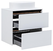 Тумба под раковину Allen Brau Activity 70 1.34003.WM подвесная цвет Белый матовый+Черный браш-7