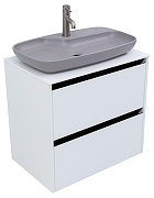 Тумба под раковину Allen Brau Activity 70 1.34003.WM подвесная цвет Белый матовый+Черный браш-16