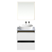 Тумба под раковину Allen Brau Activity 70 1.34003.WM подвесная цвет Белый матовый+Черный браш-19