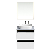 Тумба под раковину Allen Brau Activity 70 1.34003.WM подвесная цвет Белый матовый+Черный браш-20