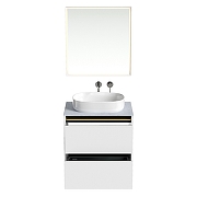Тумба под раковину Allen Brau Activity 70 1.34003.WM подвесная цвет Белый матовый+Черный браш-21