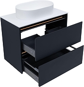 Тумба под раковину Allen Brau Activity 80 1.34004.AM подвесная цвет Антрацит матовый+Черный браш-4