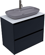 Тумба под раковину Allen Brau Activity 80 1.34004.AM подвесная цвет Антрацит матовый+Черный браш-7