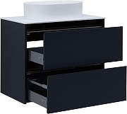 Тумба под раковину Allen Brau Activity 80 1.34004.AM подвесная цвет Антрацит матовый+Черный браш-10