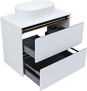 Тумба под раковину Allen Brau Activity 80 1.34004.WM подвесная цвет Белый матовый+Черный браш-4