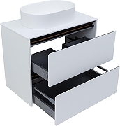 Тумба под раковину Allen Brau Activity 80 1.34004.WM подвесная цвет Белый матовый+Черный браш-5