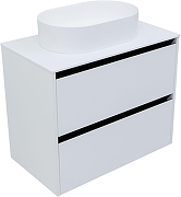 Тумба под раковину Allen Brau Activity 80 1.34004.WM подвесная цвет Белый матовый+Черный браш-6