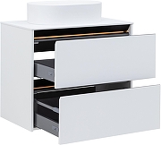 Тумба под раковину Allen Brau Activity 80 1.34004.WM подвесная цвет Белый матовый+Черный браш-9