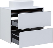 Тумба под раковину Allen Brau Activity 80 1.34004.WM подвесная цвет Белый матовый+Черный браш-10