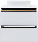 Тумба под раковину Allen Brau Activity 80 1.34004.WM подвесная цвет Белый матовый+Черный браш-11