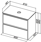 Тумба под раковину Allen Brau Activity 80 1.34004.WM подвесная цвет Белый матовый+Черный браш-16