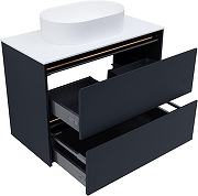Тумба под раковину Allen Brau Activity 90 1.34005.AM подвесная цвет Антрацит матовый+Черный браш-8