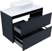 Тумба под раковину Allen Brau Activity 90 1.34005.AM подвесная цвет Антрацит матовый+Черный браш-9