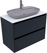 Тумба под раковину Allen Brau Activity 90 1.34005.AM подвесная цвет Антрацит матовый+Черный браш-11