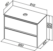 Тумба под раковину Allen Brau Activity 90 1.34005.AM подвесная цвет Антрацит матовый+Черный браш-17