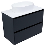 Тумба под раковину Allen Brau Activity 90 1.34005.AM подвесная цвет Антрацит матовый+Черный браш-2