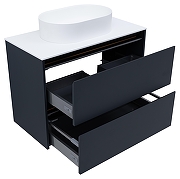 Тумба под раковину Allen Brau Activity 90 1.34005.AM подвесная цвет Антрацит матовый+Черный браш-6