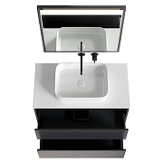 Тумба под раковину Allen Brau Activity 90 1.34005.AM подвесная цвет Антрацит матовый+Черный браш-16