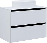 Тумба под раковину Allen Brau Activity 90 1.34005.WM подвесная цвет Белый матовый+Черный браш