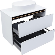 Тумба под раковину Allen Brau Activity 90 1.34005.WM подвесная цвет Белый матовый+Черный браш-6