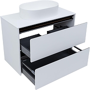 Тумба под раковину Allen Brau Activity 90 1.34005.WM подвесная цвет Белый матовый+Черный браш-7