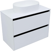 Тумба под раковину Allen Brau Activity 90 1.34005.WM подвесная цвет Белый матовый+Черный браш-8