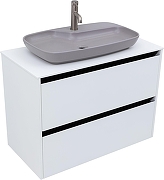 Тумба под раковину Allen Brau Activity 90 1.34005.WM подвесная цвет Белый матовый+Черный браш-10