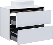 Тумба под раковину Allen Brau Activity 90 1.34005.WM подвесная цвет Белый матовый+Черный браш-11