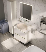 Тумба под раковину Allen Brau Activity 90 1.34005.WM подвесная цвет Белый матовый+Черный браш-16