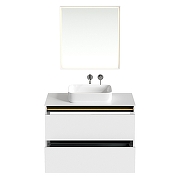 Тумба под раковину Allen Brau Activity 100 1.34006.WM подвесная цвет Белый матовый+Черный браш-8