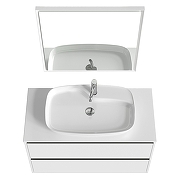 Тумба под раковину Allen Brau Activity 100 1.34006.WM подвесная цвет Белый матовый+Черный браш-10