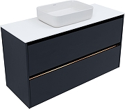 Тумба под раковину Allen Brau Activity 120 1.34007.AM подвесная цвет Антрацит матовый+Черный браш-2
