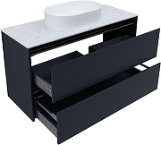 Тумба под раковину Allen Brau Activity 120 1.34007.AM подвесная цвет Антрацит матовый+Черный браш-16