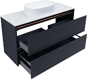 Тумба под раковину Allen Brau Activity 120 1.34007.AM подвесная цвет Антрацит матовый+Черный браш-17